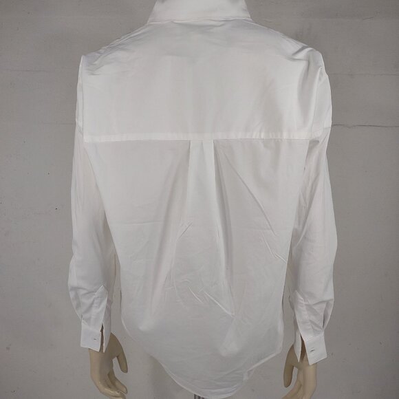 NWT Magaschoni white long sleeve button front shirt blouse ladies size XS - Picture 6 of 9
